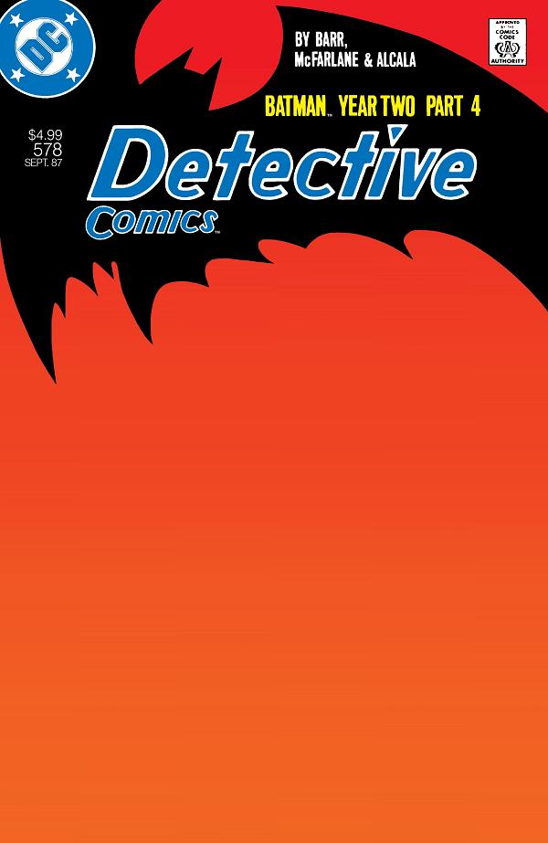 Detective Comics #578 CVR B FACSIMILE EDITION CVR B BLANK CARD STOCK cover