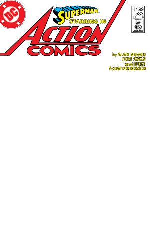 Action Comics #583 CVR B FACSIMILE EDITION CVR B BLANK CARD STOCK cover