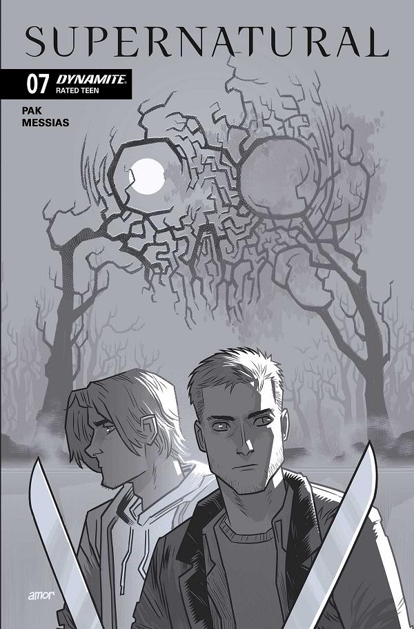 Supernatural #7 variant cover by John Amor