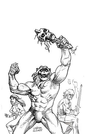 Thundarr The Barbarian #4 CVR N CVR N INC 1:10 JOSEPH MICHAEL LINSNER LINE ART VIRGIN cover