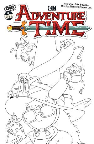 Adventure Time (2025) #13 CVR E CVR E INC 1:20 NICK WINN B&W cover