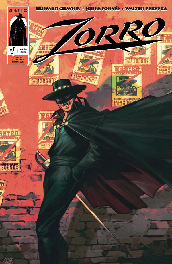 Zorro Cover A (Fornés) #1 variant cover by Francesco Tomaselli