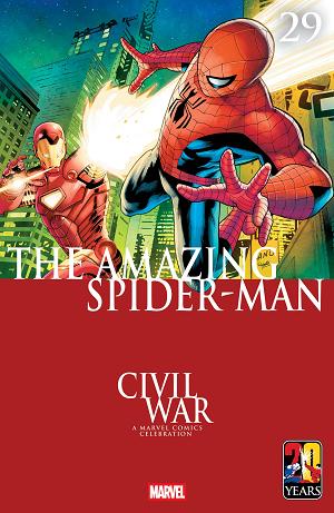 Amazing Spider-Man #29 GREG LAND CIVIL WAR CELEBRATION VARIANT cover