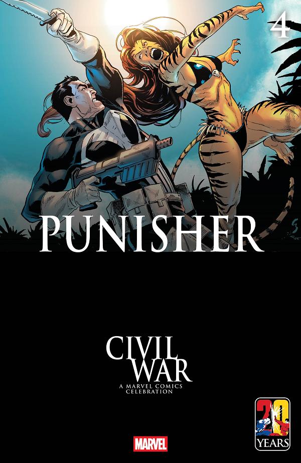 Punisher #4 GEOFF SHAW CIVIL WAR CELEBRATION VARIANT cover