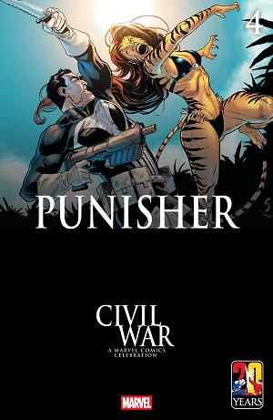 Punisher #4 GEOFF SHAW CIVIL WAR CELEBRATION VARIANT cover