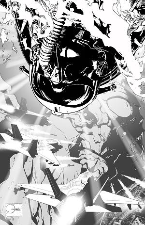 Olympus Saga Megalith #2 CVR F (OF 4) CVR F INC 1:100 JOE QUESADA BW cover