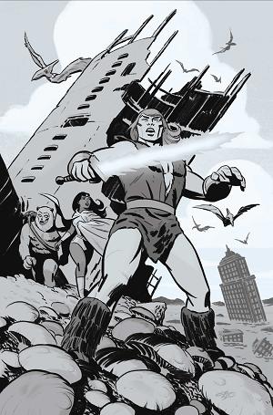 Thundarr The Barbarian #6 CVR H CVR H INC 1:15 MICHAEL CHO LINE ART cover