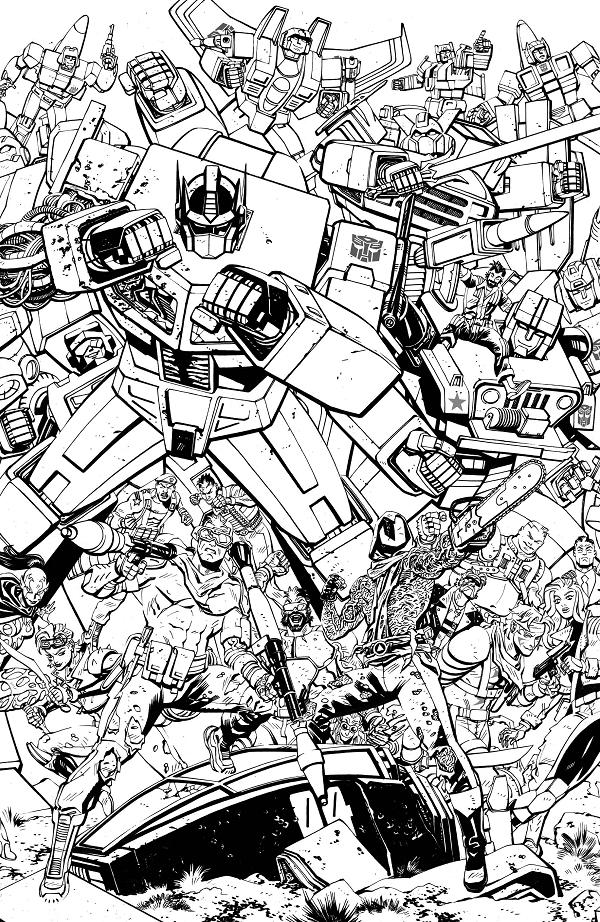 Gi Joe #23 CVR G CVR G TOM REILLY TRANSFORMERS B&W ENERGON UNIVERSE 3RD ANNIVERSARY cover