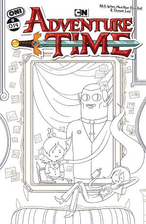 Adventure Time (2025) #14 CVR E CVR E INC 1:20 NICK WINN B&W cover