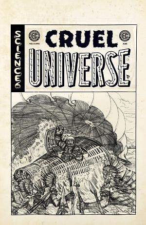 Ec Cruel Universe 2 #11 CVR D (OF 12) CVR D INC 1:20 OLIVER DOMINGUEZ B&W ARTIST EDITION cover
