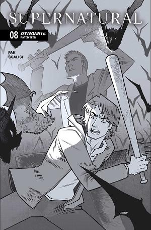 Supernatural #8 CVR H INCV 1:10 JOHN AMOR LINE ART cover