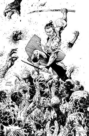 Dead Samurai #8 CVR D CVR D INC 1:10 JIM LEE B&W VIRGIN cover