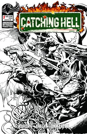 Catching Hell Feat Reggie Bannister #1 CVR F CVR F ROY ALLAN MARTINEZ B&W LIMITED EDITION cover