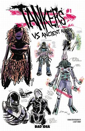 Tankers Vs Ancient Aliens #1 CVR F (OF 4) CVR F INC 1:20 MATT KINDT DESIGN cover