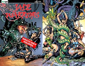 Jade Warriors #1 CVR D CVR D MIKE DEODATO ADULTS ONLY HOLOFOIL FLIP cover