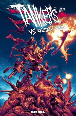 Tankers Vs Ancient Aliens #2 CVR B (OF 4) CVR B LEWIS LAROSA cover