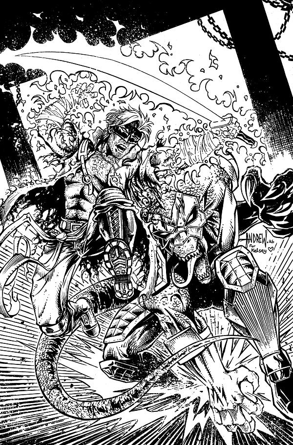 Final Boss #8 CVR D CVR D INC 1:25 ANDREW MANGUM B&W VIRGIN cover