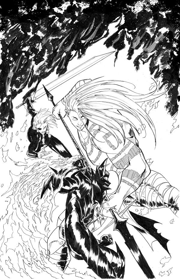 Fireborn #4 CVR C CVR C INC 1:25 PATRICK MULHOLLAND B&W VIRGIN cover