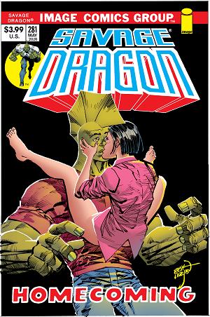 Savage Dragon #281 CVR B CVR B ERIK LARSEN 70S TRADE DRESS cover