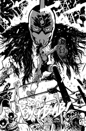 Do A Powerbomb Black And White #1 CVR B (OF 3) CVR B DANIEL WARREN JOHNSON cover
