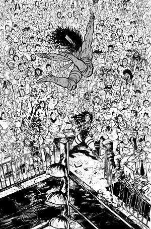 Do A Powerbomb Black And White #1 CVR D (OF 3) CVR D DANIEL WARREN JOHNSON cover
