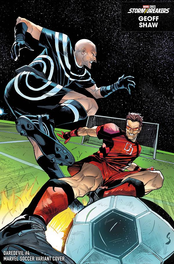 Daredevil #4 GEOFF SHAW MARVEL SOCCER VARIANT cover