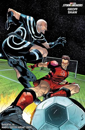 Daredevil #4 GEOFF SHAW MARVEL SOCCER VARIANT cover
