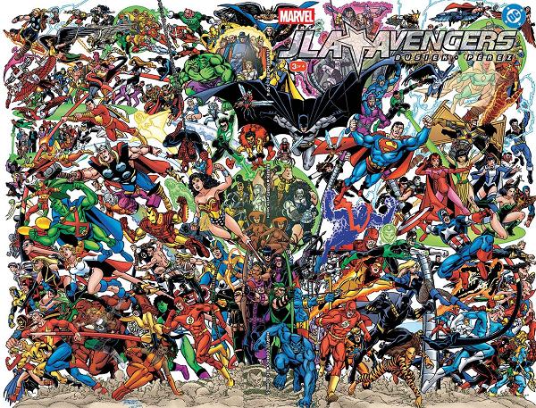 Jla/Avengers Facsimile Edition Wraparound Cover #3 FACSIMILE EDITION WRAPAROUND COVER cover