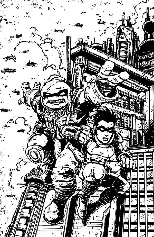 Teenage Mutant Ninja Turtles: The Last Ronin--Training Day Cover A (Escorza Brothers) #1 variant cover by Kevin Eastman