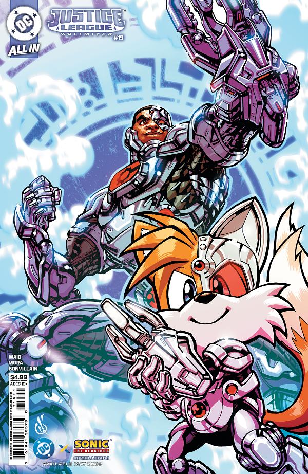 Justice League Unlimited #19 CVR F CVR F CARLOS DANDA DC X SONIC CARD STOCK cover