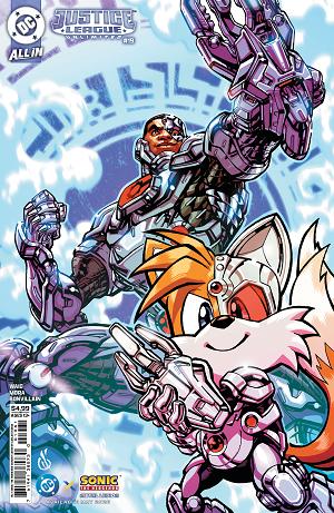 Justice League Unlimited #19 CVR F CVR F CARLOS DANDA DC X SONIC CARD STOCK cover