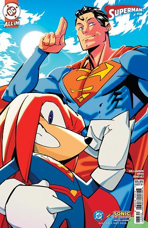 Superman #38 CVR F CVR F DANIELE DI NICUOLO DC X SONIC CARD STOCK cover