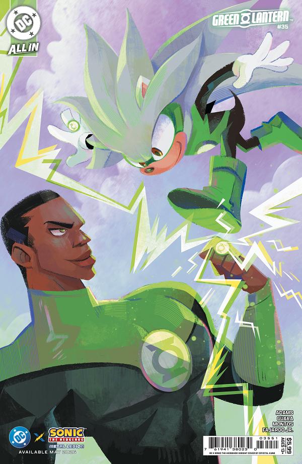 Green Lantern #35 CVR E CVR E CRYSTAL KUNG DC X SONIC CARD STOCK cover