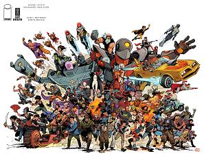 Escape #7 CVR C CVR C INC 1:15 BRETT PARSON GIANT GENERATOR GROUP SHOT WRAPAROUND cover