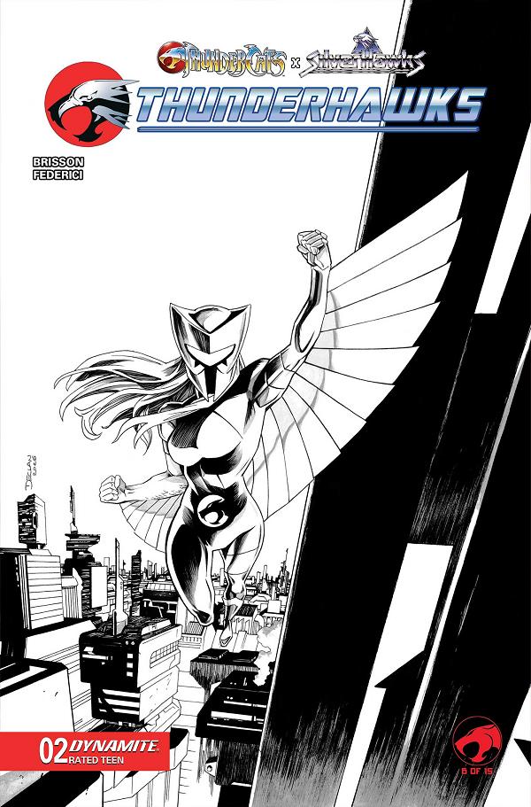 Thundercats X Silverhawks Thunderhawks #2 CVR K CVR K DECLAN SHALVEY LINE ART cover
