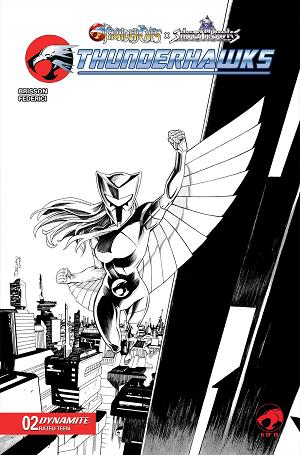 Thundercats X Silverhawks Thunderhawks #2 CVR K CVR K DECLAN SHALVEY LINE ART cover