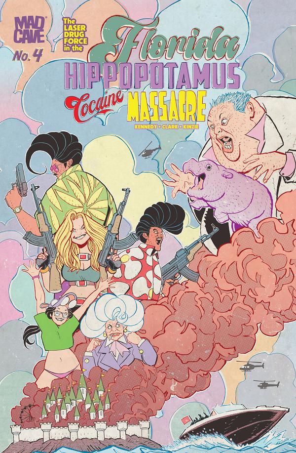 Florida Hippopotamus Cocaine Massacre #4 cover by James Edward Clark