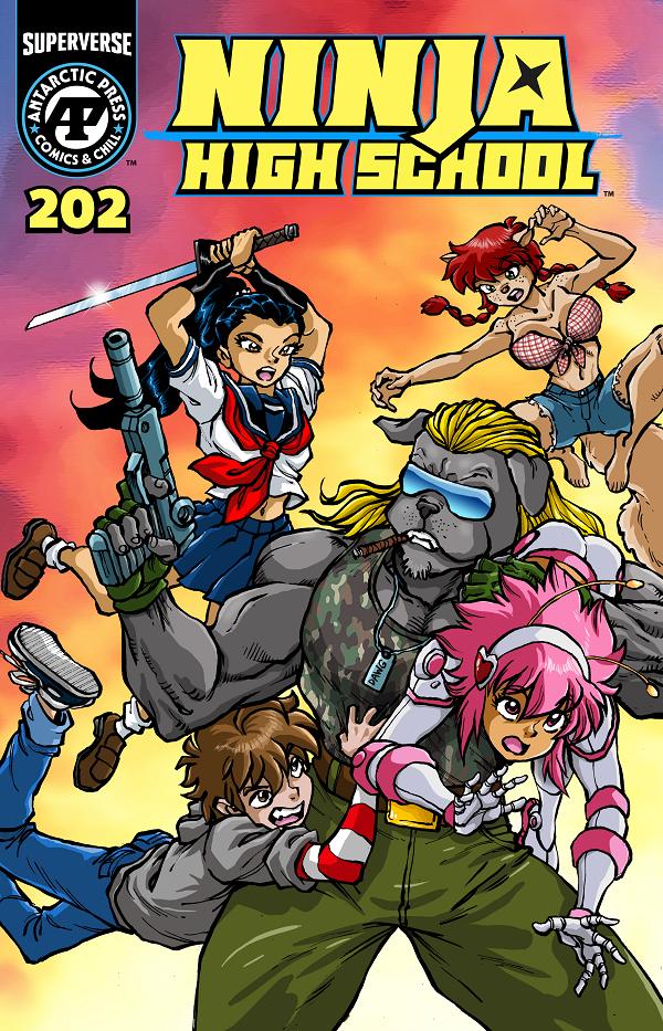 Ninja High School #202 cover by Ben Dunn
