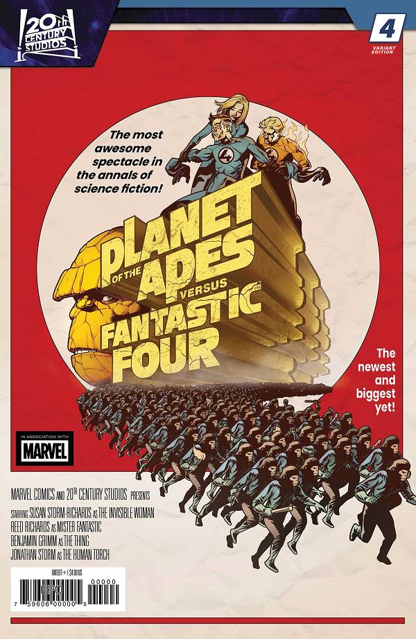 Planet Of The Apes Vs. Fantastic Four #4 PERE PEREZ MOVIE HOMAGE VARIANT cover