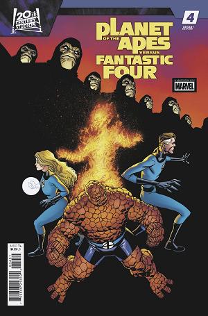 Planet Of The Apes Vs. Fantastic Four #4 MIKE HAWTHORNE VARIANT cover