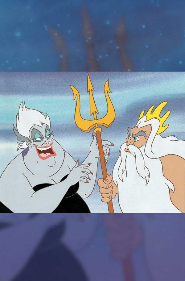 Disney Villains Ursula #4 variant cover by Francesca Carita Cartoon Head