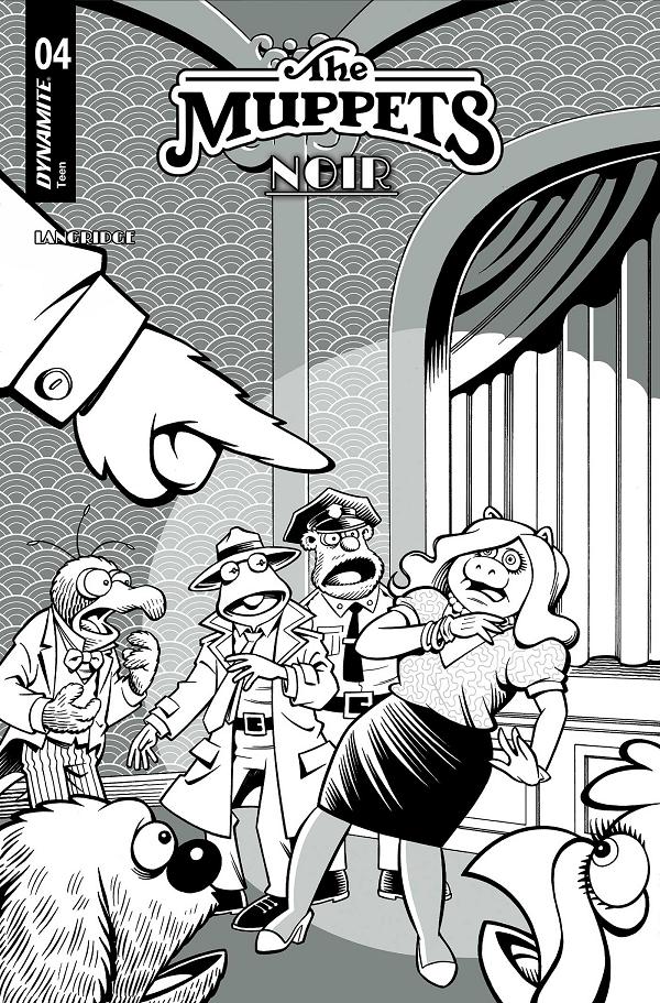 Muppets Noir #4 CVR E CVR E INC 1:15 ROGER LANGRIDGE LINE ART cover