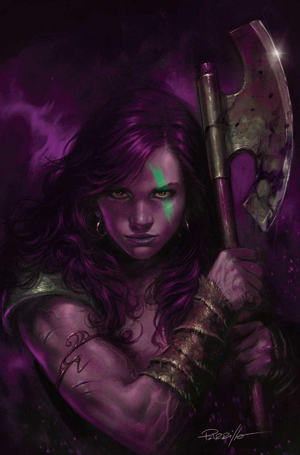 Red Sonja She Devil With A Sword #2 CVR Q CVR Q INC 1:7 LUCIO PARRILLO ULTRAVIOLET VIRGIN cover