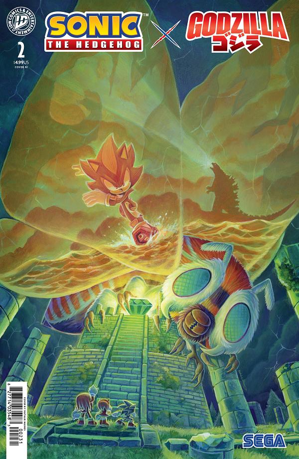 Sonic The Hedgehog X Godzilla Cover A (Lawrence) #2 variant cover by Natalie Haines
