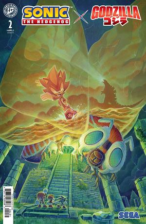 Sonic The Hedgehog X Godzilla Cover A (Lawrence) #2 Variant RI (15) (Haines) [1:15] cover