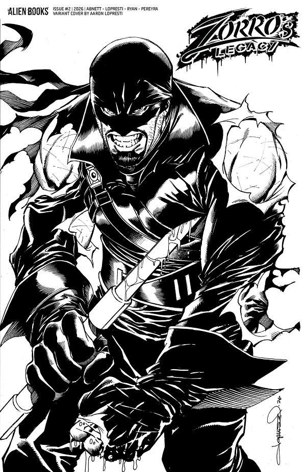 Zorro's Legacy Cover A (Lopresti) #2 variant cover by Aaron Lopresti