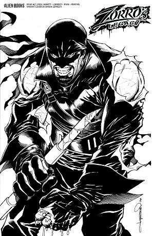 Zorro's Legacy Cover A (Lopresti) #2 Variant D (Lopresti B&W) cover