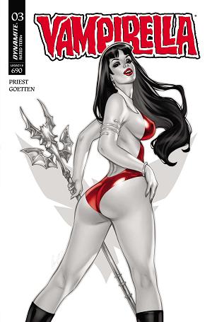 Vampirella (2026) #3 CVR Q CVR Q INC 1:7 ELIAS CHATZOUDIS BW cover