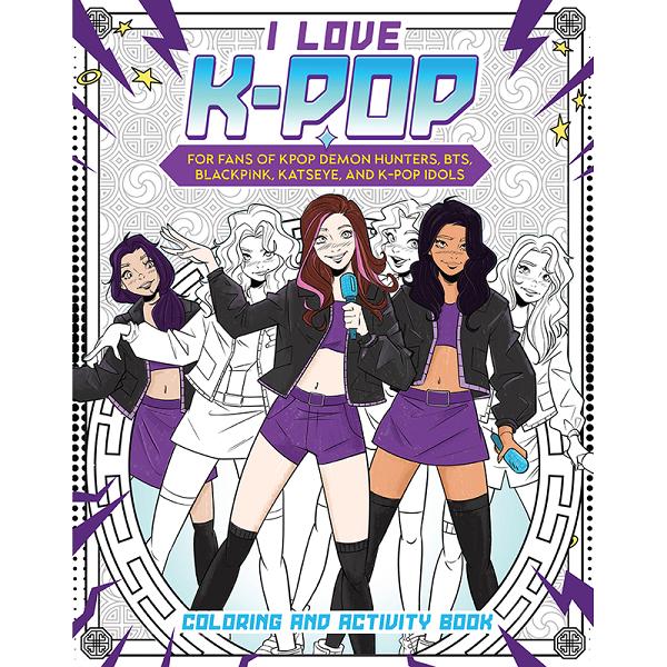 I Love K-Pop TP Coloring And Activity Book cover by Mario Del Pennino