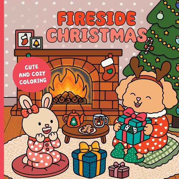 Fireside Christmas TP A Cute & Cozy Coloring Book cover by Beatrice Douville